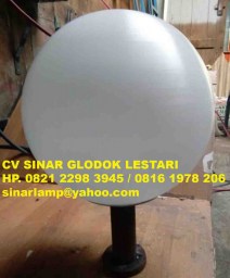 Lampu Taman Bulat Acrylic Putih Susu